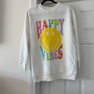 Art Class White Sweatshirt with Colorful Graphic